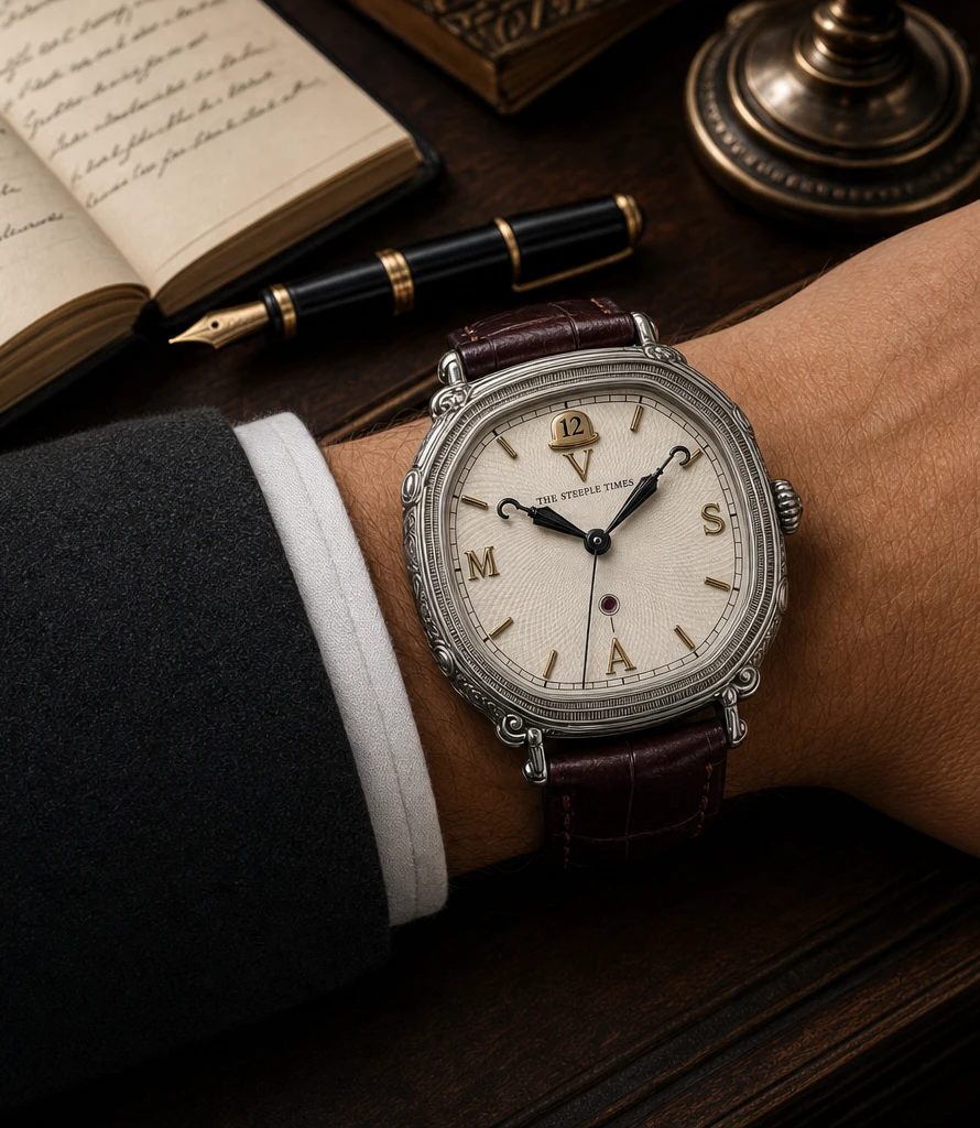 The steel London Noon Strike mechanical watch