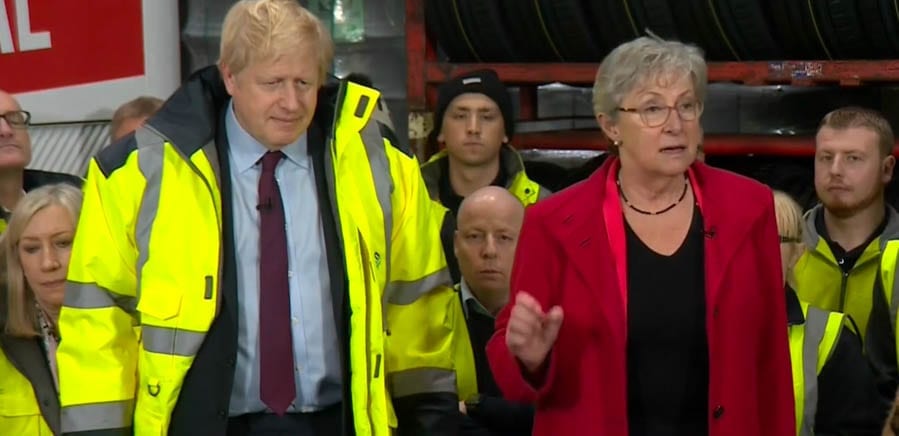 Bosie’s Not Got The Foggiest – Boris Johnson claims to clueless about fakery on a visit to Fergusons Transport in Washington, Tyne & Wear on Monday 9th December 2019 – Blathering bozo Boris Johnson proves himself as stupid as ever in being unable to answer a very simple question on Monday.